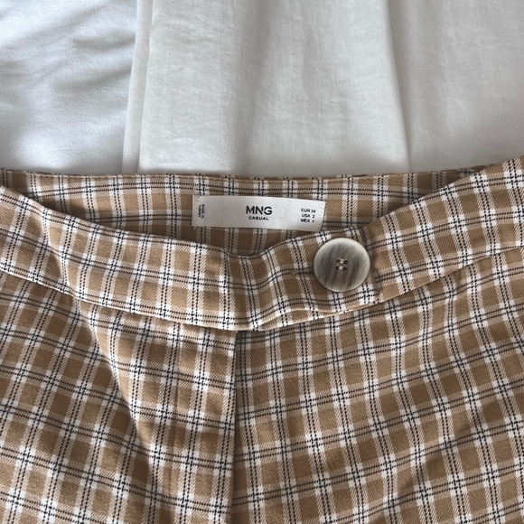 Mango Plaid Straight Leg Pants - Picture 5 of 5